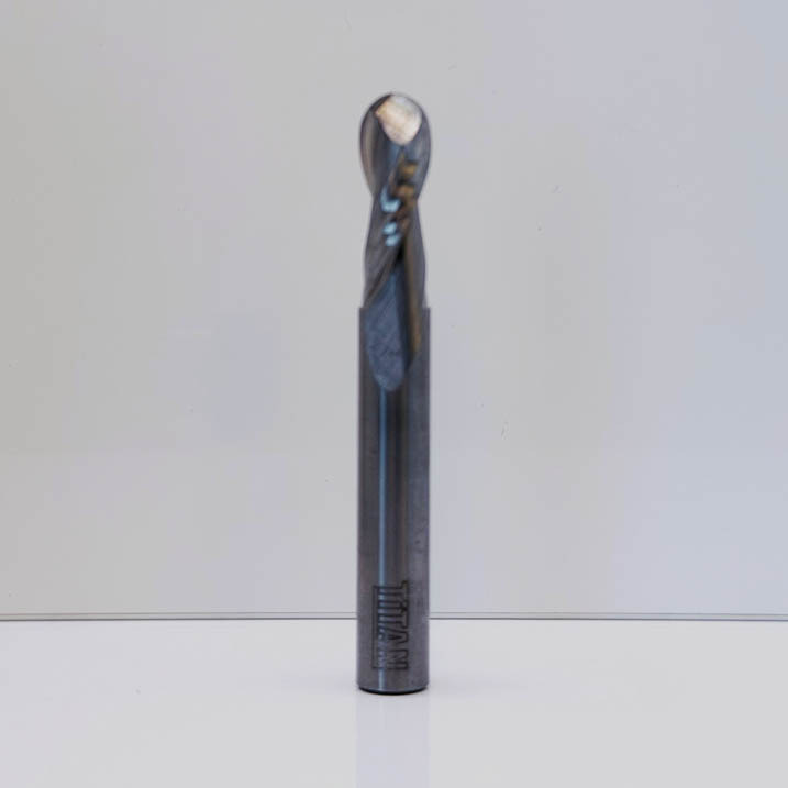 Royce Ayr 2-Flute Upcut Ballnose Router Bit - 3/8" Dia x 1-1/8" Cut
