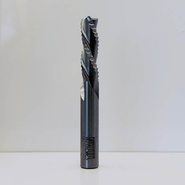 Royce Ayr R60-01504 - Solid Carbide High Helix Ripper Downcut Router Bit - 1/2 in Dia x 1-5/8 in Cut x RH
