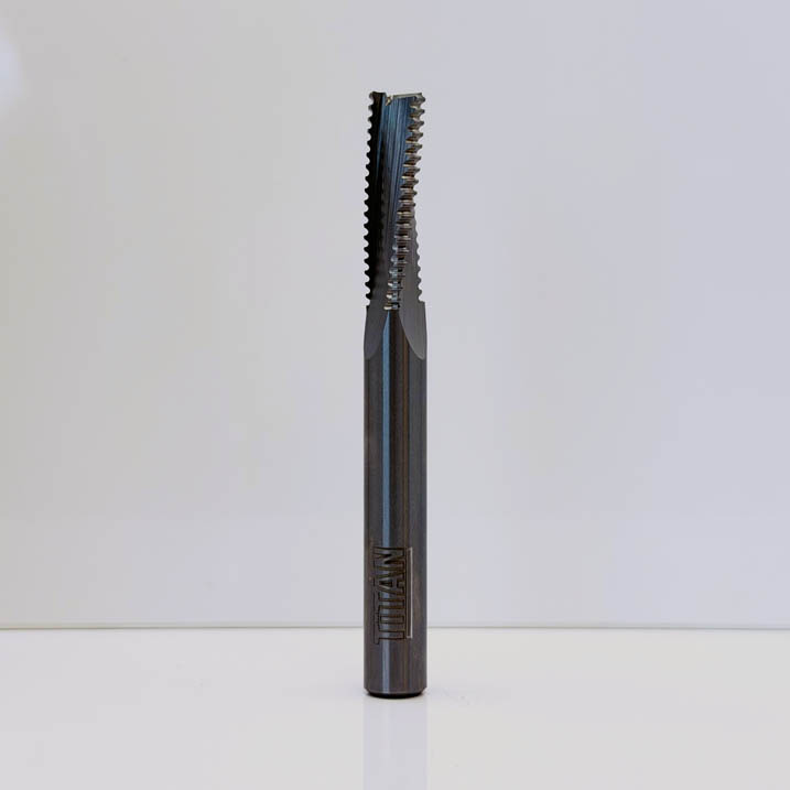 Royce Ayr R60-01601 - Solid Carbide Low Helix Ripper Upcut Router Bit - 3/8 in Dia x 1-1/8 in Cut x RH