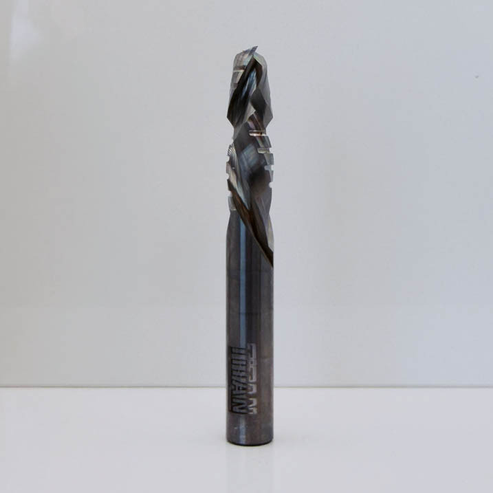 Royce Ayr R60-11006 - Solid Carbide Chipbreaker Compression Router Bit - 1/2 in Dia x 1-5/8 in Cut x RH