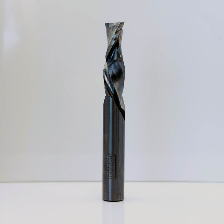 Royce Ayr R60-11405 - Solid Carbide Double Flute Compression Router Bit - 1/2 in Dia x 1-5/8 in Cut x RH