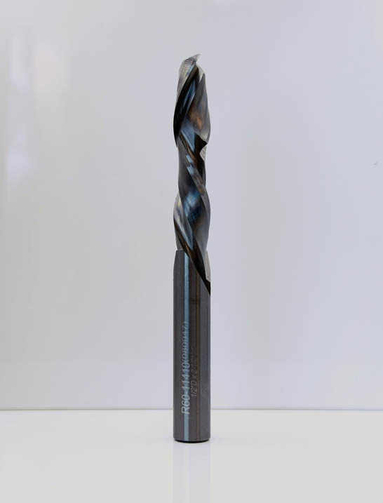 Royce Ayr R60-11410 - Solid Carbide Double Flute Compression Router Bit - 1/2 in Dia x 2-1/2 in Cut x RH