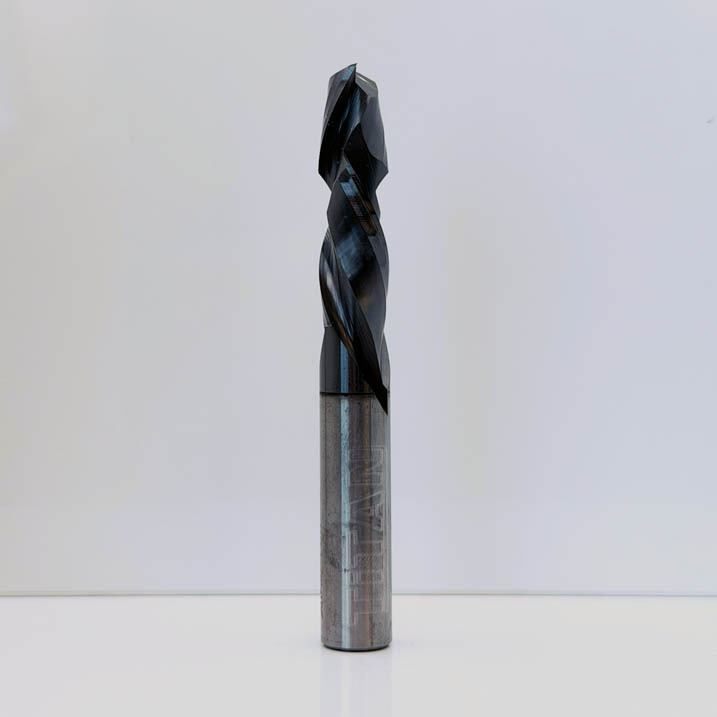 Royce Ayr R60-11413UM - Solid Carbide Double Flute Compression Router Bit - 1/2 in Dia x 1-3/4 in Cut x RH