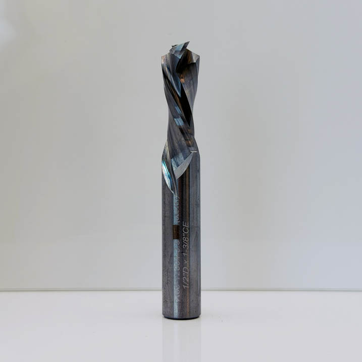 Royce Ayr R60-12004-3.5 - Solid Carbide Double Flute Mortise Compression Router Bit - 1/2 in Dia x 1-3/8 in Cut x RH