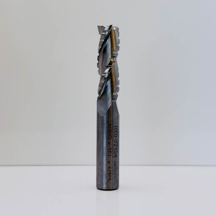 Royce Ayr R60-32104 - Solid Carbide Triple Flute Chipbreaker Finisher Upcut Router Bit - 1/2 in Dia x 1-5/8 in Cut x RH
