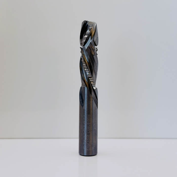 Royce Ayr R60-61811 - Solid Carbide Quadruple Flute Combination Compression Router Bit - 1/2 in Dia x 1-3/4 in Cut x RH