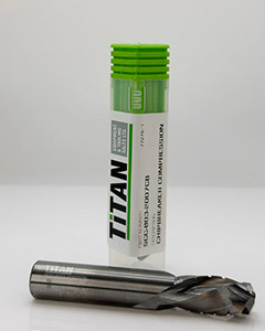 GreenCap 1/2 in 12.7 mm chipbreaker compression CNC router bit