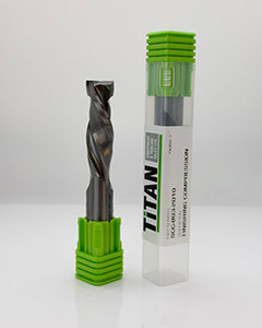 GreenCap 1/2 in 12.7 mm MTCE solid carbide compression spiral CNC router bit
