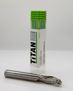 GreenCap 3/8 in 9.53 mm solid carbide downcut CNC router bit