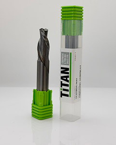 GreenCap 1/2 in 12.7 mm solid carbide downcut CNC router bit