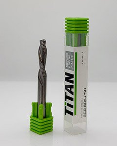 GreenCap 1/4 in 6.35 mm solid carbide downcut CNC router bit