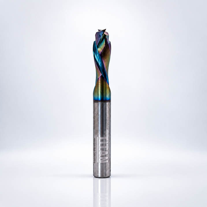ITA Tools Premium Compression Router Bit — 9.525 mm, 2+2 Platinum