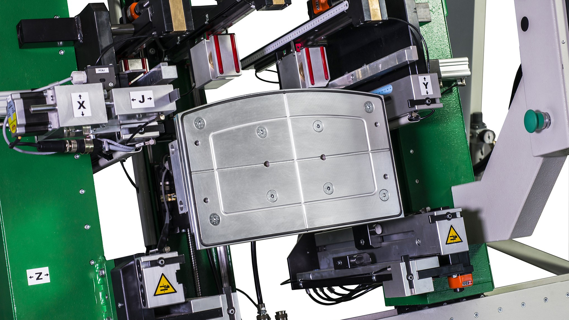 OMEC SCA 1200 clamping and positioning architecture closeup
