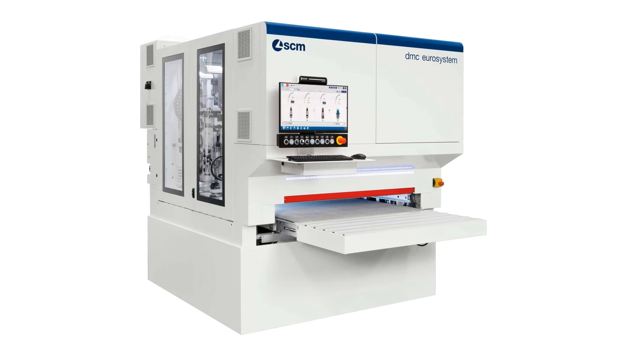 SCM DMC Eurosystem wide-belt sanding and calibrating machine