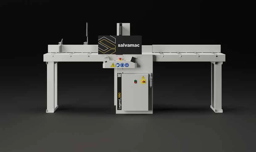 Official Salvamac Legend 550 machine configuration with support tables