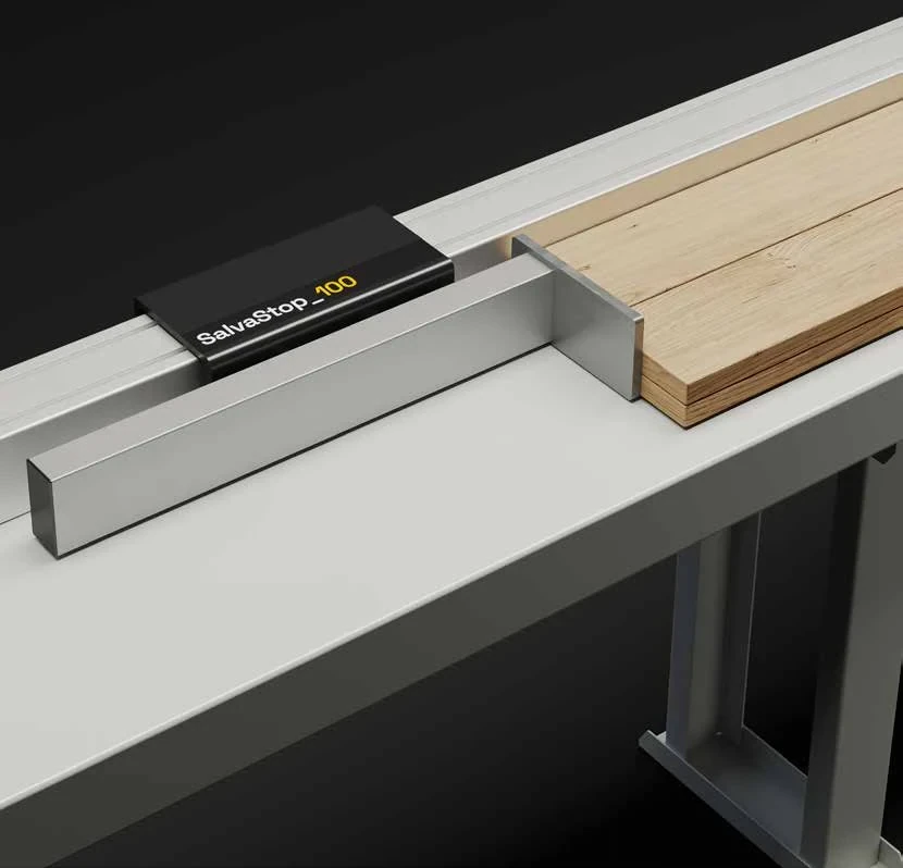 Optional SalvaStop programmable length-positioning system