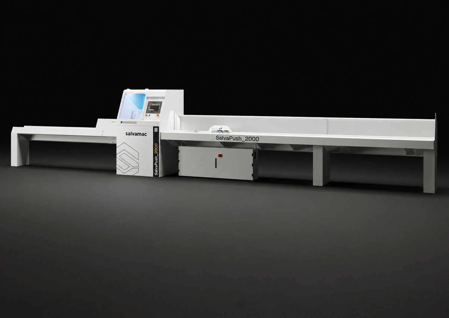Salvamac SalvaPush automatic optimizing crosscut saw