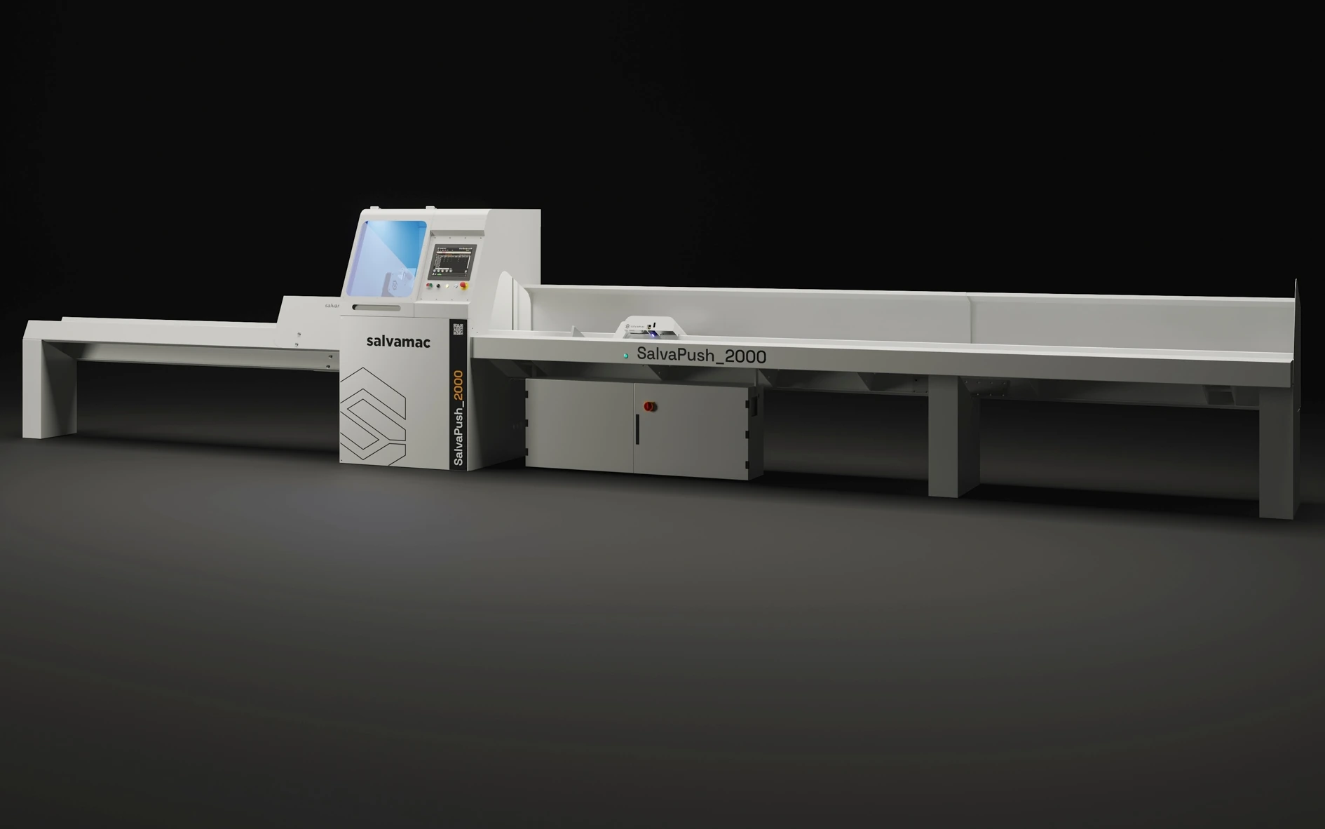 Salvamac SalvaPush 2000 complete optimizing crosscut line