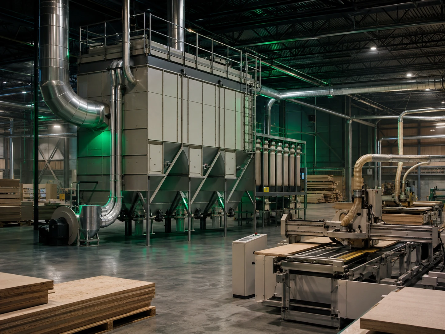 Dust, tooling, and handling are optimized as one production cell production application