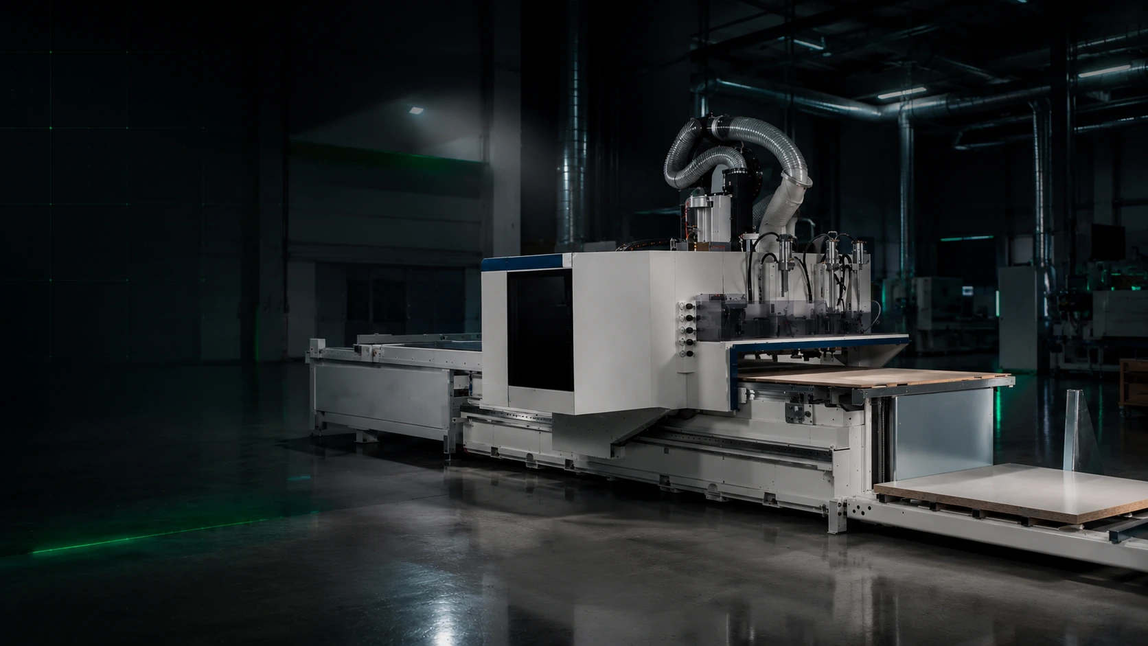 Integrated woodworking production facility used for Titan machine-fit comparison