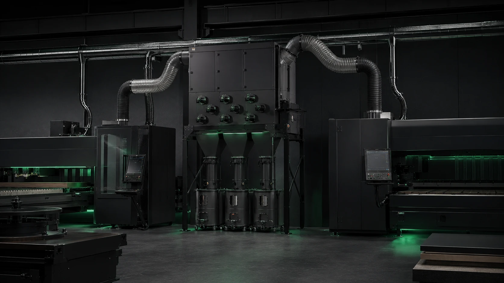Panel production and pressing workflow with organized material handling