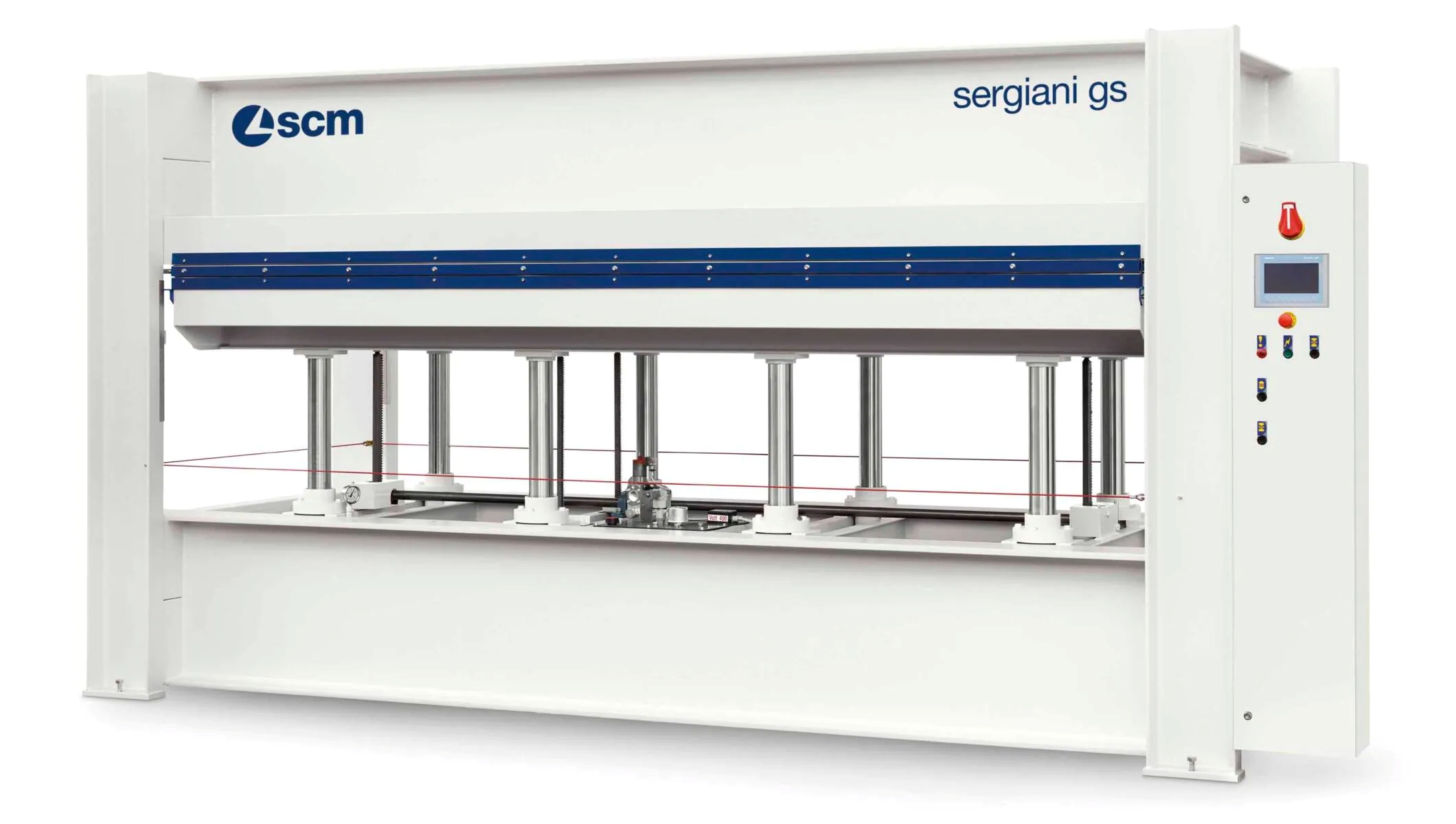 SCM Sergiani GS hydraulic hot press for veneer, doors, and laminated panels