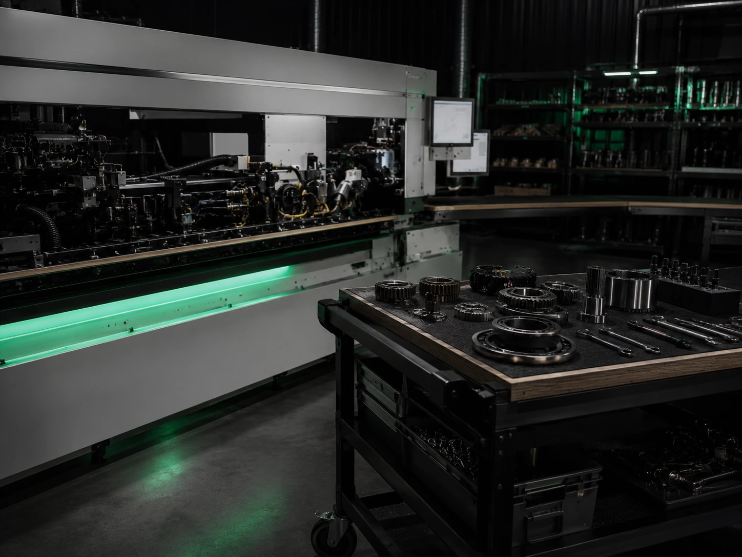 Machine service support and replacement parts
