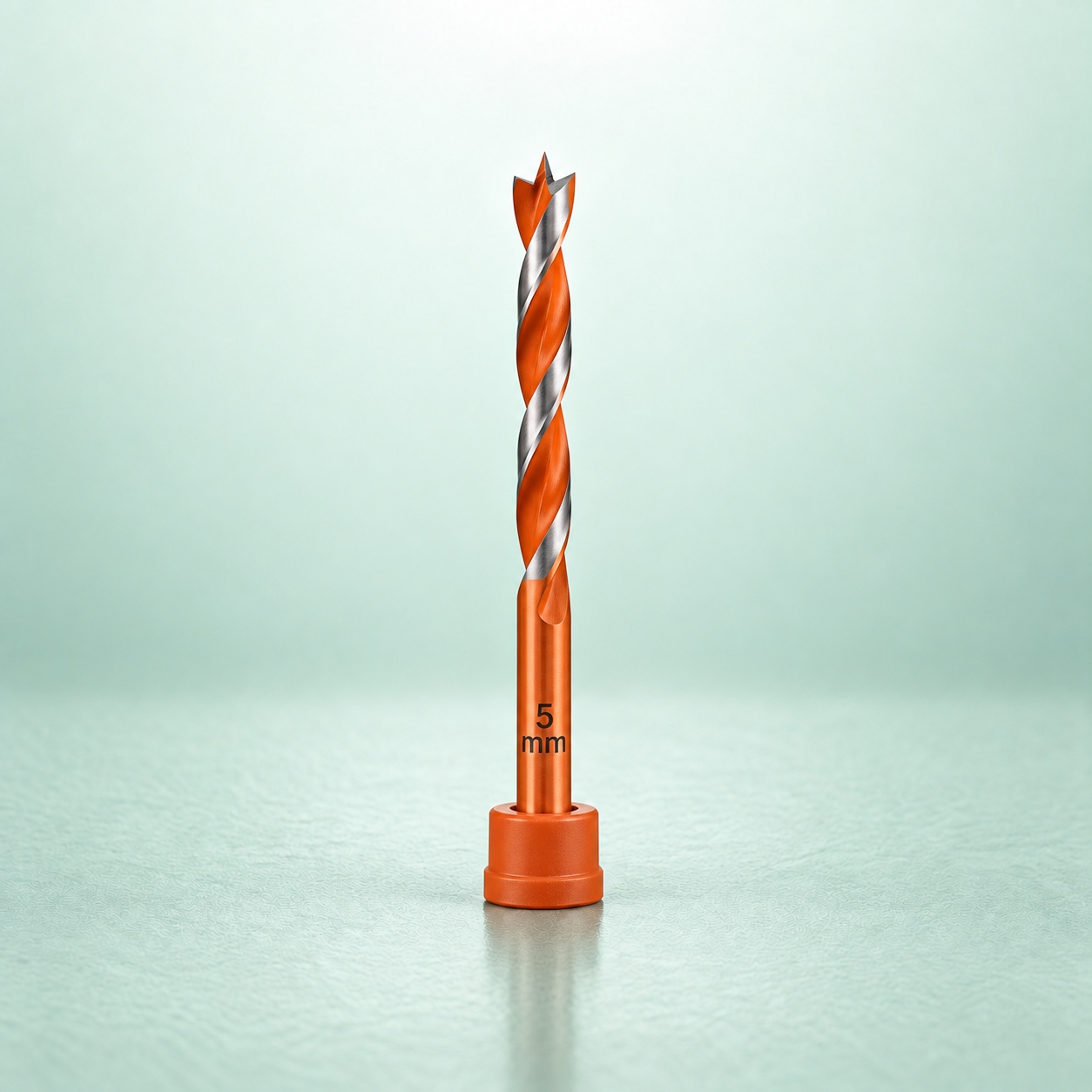 Orange 5 mm brad-point drill bit
