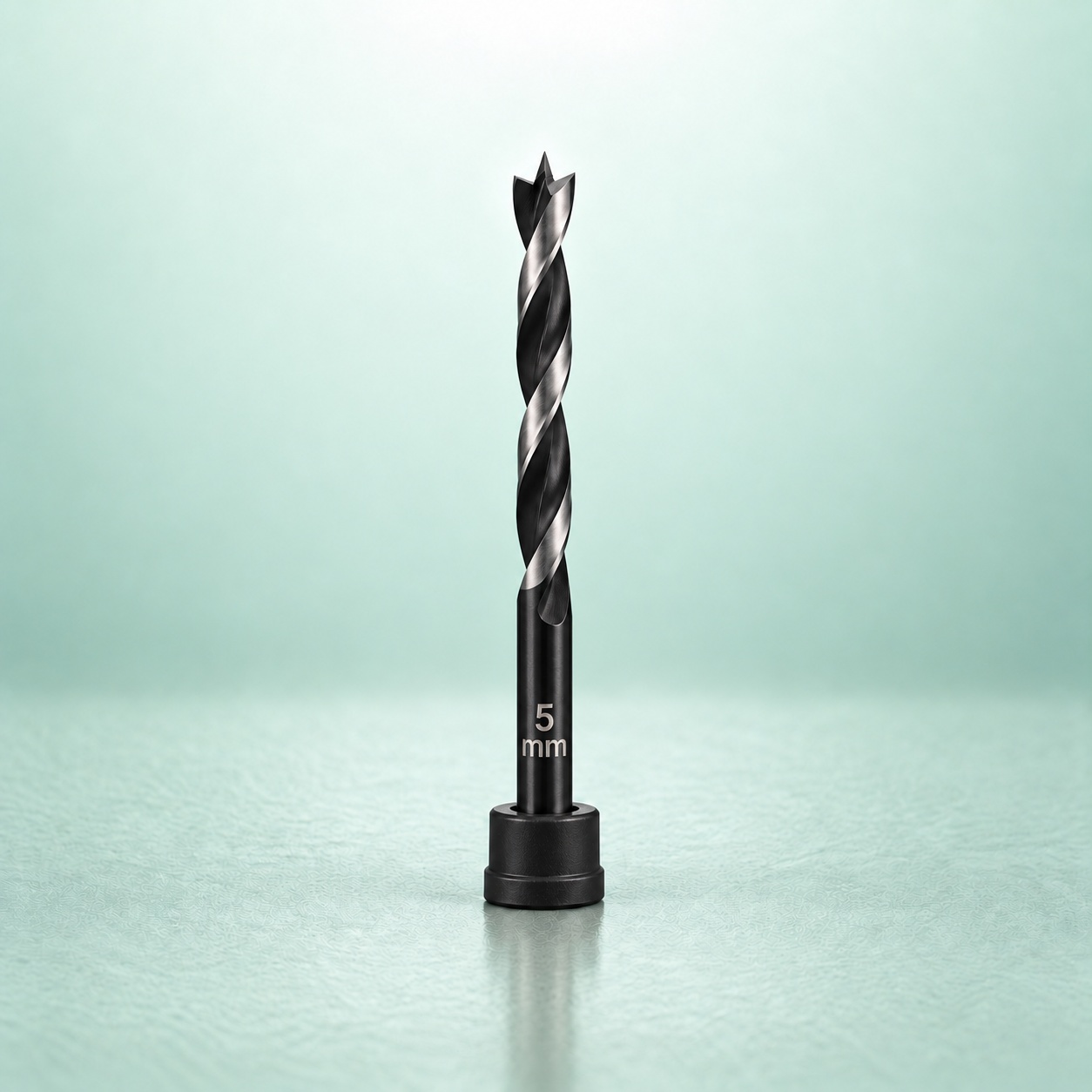 Black 5 mm brad-point drill bit