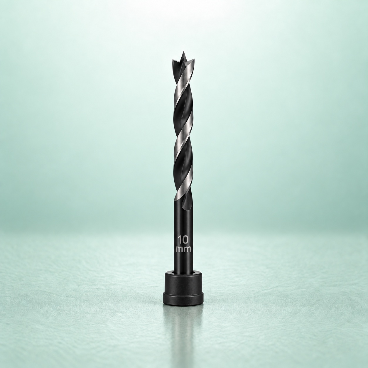 Black 10 mm brad-point drill bit