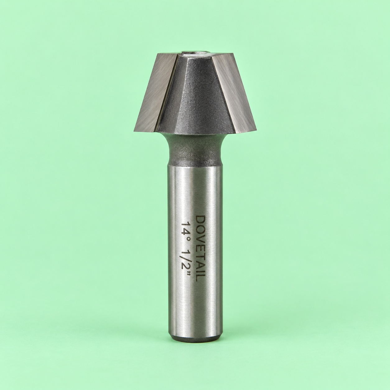 Multi-flute dovetail cutter with machined steel cutting head