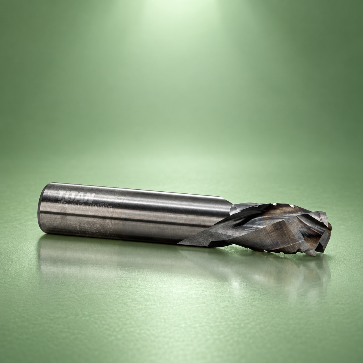 GreenCap carbide compression router bit, horizontal product photograph