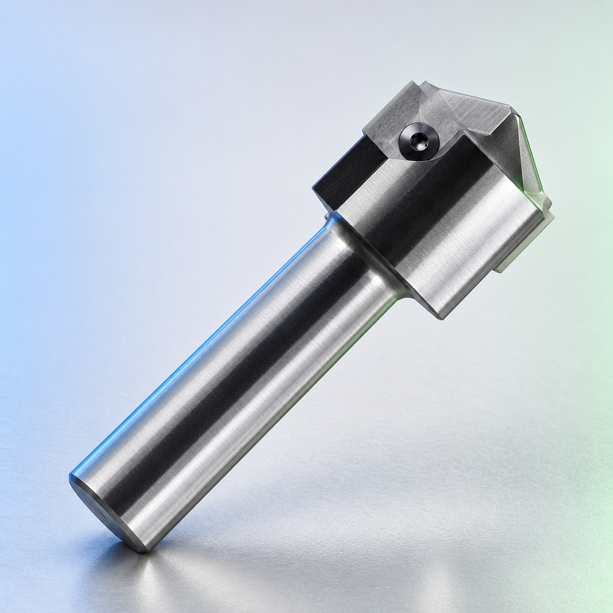 Royce Ayr replaceable-insert router tool with polished shank on a light studio background